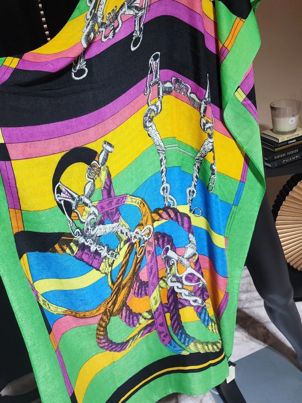 CARNAR ORCHID Oversized Equestrian Scarf Sarong Pareo Wrap NWT